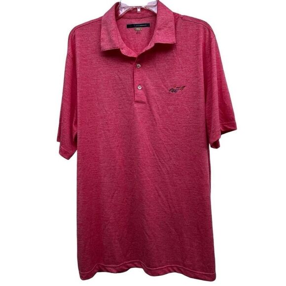 Greg Norman Play Dry Golf Polo Shirt Men's XL Coral Three Button Short Sleeve - Picture 7 of 12